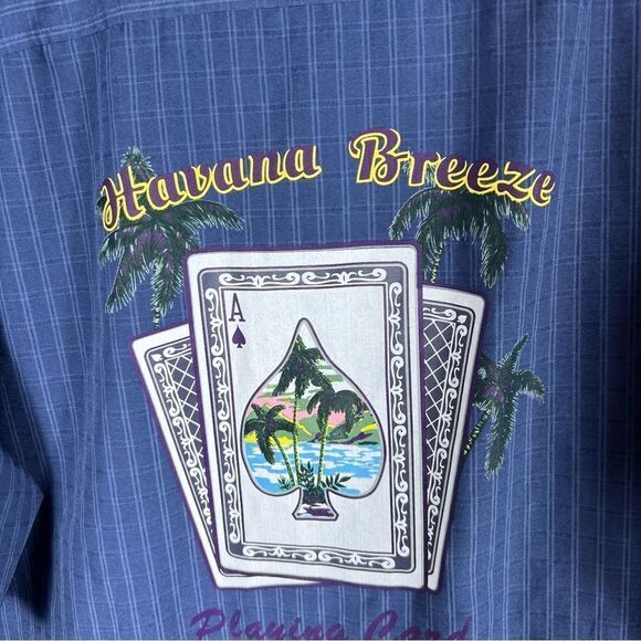 Men’s Havana Breeze Hawaiian Ace of Spade Button Down Shirt - Picture 5 of 7